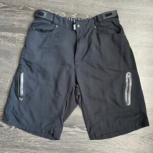 Zoic Ether Mountain Bike Trail riding Cycling Cargo Shorts SZ XL Black No Liner